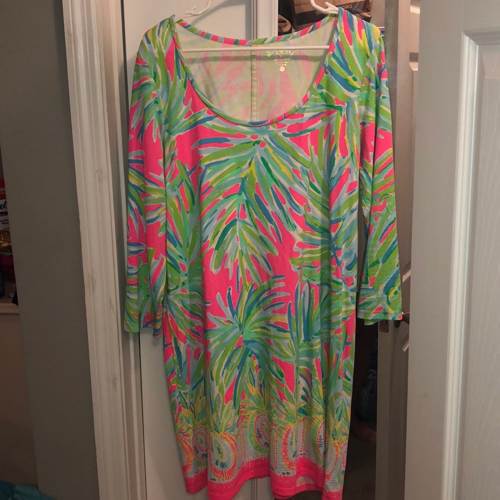Lilly Pulitzer Beacon Dress Royal Lime Engineered
